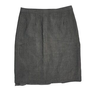 Ann Taylor Womens Charcoal Gray Mohair Wool Blend Pencil Skirt Size 8 Office
